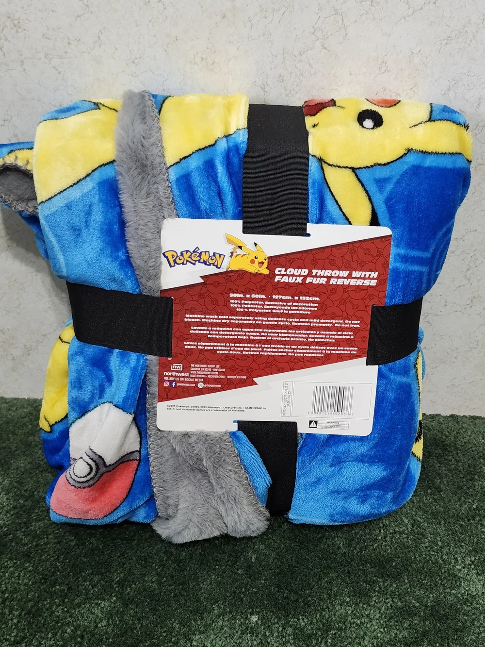 Pokemon Pikachu Plush Throw Blanket Cozy Kids Bed Play Lounge  Character